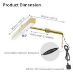 Coinmit Plug in Picture Lights for Wall, 16 inch Dimmable LED Art Light with Remote, 3 Colour Temperature Gallery Painting Wall Light for Picture Display Dartboard Art Work (Gold)