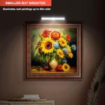 2 PACK Picture Light for Painting Battery with Remote on Wall in Bedroom Living Room, 3Lighting for Wall Art Pictures Posters,Dimmable Timer Set Display Accent Light for Frame Dart Gallery Portrait