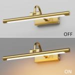Aipsun 15.7" Picture Lights for Wall Rechargeable,10000mAh Battery Operated Art Light for Paintings,3CCT Dimmable, Rotatable Gallery Light for Pictures Display(Gold)