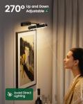 Bridika Picture Lights for Wall Battery Operated with Remote, 3 Color Modes and Dimmable Rechargeable Art Lights for Paintings, Gallery, Bedroom, Bathroom with Timer Black 1