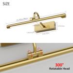 Aipsun 15.7" Picture Lights for Wall Rechargeable,10000mAh Battery Operated Art Light for Paintings,3CCT Dimmable, Rotatable Gallery Light for Pictures Display(Gold)