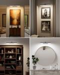 Bridika Picture Lights for Wall Battery Operated with Remote, 3 Color Modes and Dimmable Rechargeable Art Lights for Paintings, Gallery, Bedroom, Bathroom with Timer Black 1