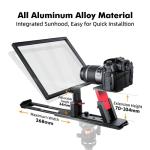 Desview T12S Teleprompter, 12.9 inch Metal Teleprompter, High Display Glass, Compatible with Smartphone/Tablet/ipad/Camera, Easy Assembly, Carry Case Included, Great Partner for Video Making