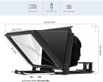 Inmei TX12 Teleprompter with Remote App Control, 13inch Metal Teleprompter，Compatible with iPad, Smartphone, DSLR Camera,Collapsible with Carry Case,Easy to Assemble