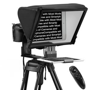 INMEI TX12P Teleprompter with Remote App Control, 14inch Metal Teleprompter,Compatible with iPad, Smartphone, DSLR Camera,Collapsible with Carry Case,Easy to Assemble