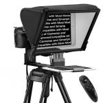 INMEI TX12P Teleprompter with Remote App Control, 14inch Metal Teleprompter，Compatible with iPad, Smartphone, DSLR Camera,Collapsible with Carry Case,Easy to Assemble