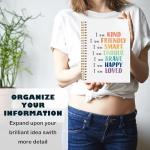 BearCake Positive Affirmation Gifts, I am Kind Smart Brave Affirmations Notebook, Inspirational Notebooks, Affirmation Journal, Encouragement Gifts, Hardcover Spiral Notebook 5.5x8.3