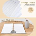 WARDOS Boho Sunshine Rainbow Inspirational Notebook Journal 5.5x8.3, Motivational Quote Journaling Notebook, I Am Kind Smart Brave Positive Affirmation Journal for Women