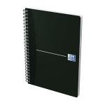 Oxford A5 Office Smart Card Cover Wirebound Notebook, Ruled with Margin, 180 Pages, Black