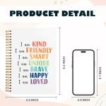 BearCake Positive Affirmation Gifts, I am Kind Smart Brave Affirmations Notebook, Inspirational Notebooks, Affirmation Journal, Encouragement Gifts, Hardcover Spiral Notebook 5.5x8.3