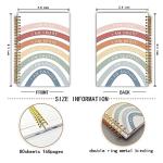 Lacosu I Am Kind Smart Brave Boho Colorful Rainbow Spiral Notebook,Laminated Hard Cover,College Ruled 5.5×8.3 Inches,Journal for Journaling Writing,Positive Gifts