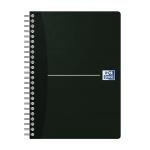 Oxford A5 Office Smart Card Cover Wirebound Notebook, Ruled with Margin, 180 Pages, Black