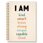 ROXMART Boho Inspirational Spiral Notebook, Affirmation Journal, Positive Affirmation Gifts, I Am Kind Smart Brave Journals Notebook, 5.5x8.3 Inch