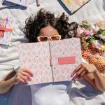 Studio Oh! Casey Notebook with Phone Holder - Stylish Design with Elastic Loops, 192 Lined Pages, Coptic Binding - Ideal for Professionals, Students, Travelers - Smart Pups