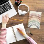 WARDOS Boho Sunshine Rainbow Inspirational Notebook Journal 5.5x8.3, Motivational Quote Journaling Notebook, I Am Kind Smart Brave Positive Affirmation Journal for Women