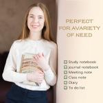 WARDOS Boho Sunshine Rainbow Inspirational Notebook Journal 5.5x8.3, Motivational Quote Journaling Notebook, I Am Kind Smart Brave Positive Affirmation Journal for Women