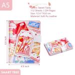 Smart tree Pink Journal for Women, Kawaii Notebook A5 Size Travel Journals Soft Leather Colorful Paper Girls Diary, Sweet Tasty Theme Cute Planner with Bookmark and Inner Pocket
