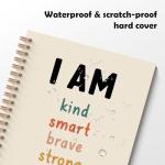 ROXMART Boho Inspirational Spiral Notebook, Affirmation Journal, Positive Affirmation Gifts, I Am Kind Smart Brave Journals Notebook, 5.5x8.3 Inch