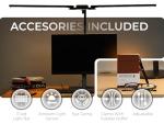 THE HOUSERY LED Desk Lamp, Anti Eyestrain with Blue Light Blocking Glasses Included, 3000K-6500K with Clamp, Architect Style Swing Arm, Wide Monitor Computer Light for Home Office Gift