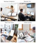 Zerfis Laptop Screen Extender, Ultra-Thin 14" FHD 1080P Portable Monitor for Laptop, 1.3lbs Lightweight Dual Monitor Extender Plug & Play for 13"-17" Laptops, Compatible with Wins/Mac/Android/Chrome