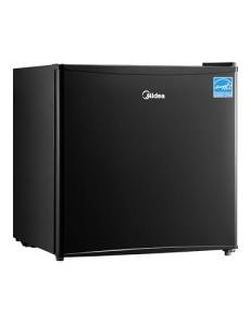 Midea WHS-65LB1 Compact Single Reversible Door Refrigerator, 1.6 Cubic Feet(0.045 Cubic Meter), Black