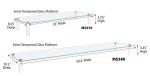 Kantek Extra-Wide Glass Monitor Riser with 8mm Tempered Glass Platform and 60-Pound Capacity, Clear Glass (MS380), 3.3" x 39.4" x 10.2"