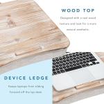 LapGear Heritage Lap Desk with Device Ledge - White Wash - Fits up to 17.3 Inch Laptops - Style No. 45611