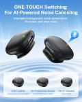 Mini Wireless Lavalier Microphone for iPhone/Android/PC/Tablets with USB-C Plug, AI Noise Cancelling, Magnetic Mic, 40H Battery Life with Charging Case, Lapel Microphone Wireless for Video Recording