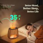 JJNJJN Essential Oil Diffuser for Home: 200ml Wood Grain Scent Diffuser - Pure Himalayan Pink Salt Rock - Cool Mist Humidifier with Auto Off Function and 9 Colors LED Light for Bedroom
