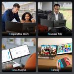 Laptop Screen Extender 0.17" Ultra-Thin, 14.2" FHD 1080P IPS Portable Monitor for Laptop, Dual Screen Travel Monitor Extender Suitable for 13"-17.3" Plug & Play for Windows/Mac/Android/Switch/PS-5