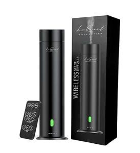 Wireless Aroma Diffuser Scent Oil - Home Luxury Portable Scent Diffuser - Remote Control Wireless Diffuser - 1000 sq. ft Coverage - Essential Oil Diffuser App Control - Aromatherapy (Black)