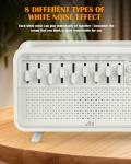 VLU White Noise Sound Machine Diffuser, Essential Oil Diffusers for Home, Air Aroma Diffuser Humidifier with 8 White Noise Effect & LED Night Light, Speaker, Timer, Plug in Design