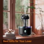 300ML Jellyfish Essential Oil Diffuser, Humidifiers for Bedroom with Remote Control, Home Fragrance Aroma Diffuser, with 7 LED Color Changing Light and Auto-Off Switch-(Black)