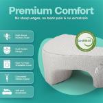 COMFYDEL HOME Memory Foam Reading Pillow with Arm Rests & Pocket | Lap Desk for Laptop, Reading and Relaxing on Bed, Couch, or Floor, Armrest and Gaming Pillow – Ideal for Ultimate Comfort and Support