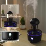 300ML Jellyfish Essential Oil Diffuser, Humidifiers for Bedroom with Remote Control, Home Fragrance Aroma Diffuser, with 7 LED Color Changing Light and Auto-Off Switch-(Black)