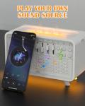 VLU White Noise Sound Machine Diffuser, Essential Oil Diffusers for Home, Air Aroma Diffuser Humidifier with 8 White Noise Effect & LED Night Light, Speaker, Timer, Plug in Design