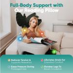 COMFYDEL HOME Memory Foam Reading Pillow with Arm Rests & Pocket | Lap Desk for Laptop, Reading and Relaxing on Bed, Couch, or Floor, Armrest and Gaming Pillow – Ideal for Ultimate Comfort and Support