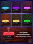 Versatile Essential Oil Diffuser, 300ml Aroma Diffuser with Bluetooth Speaker and Alarm Clock, 7 Colors LED Light Aromatherapy Diffusers & Cool Mist Humidifier 3-Level Brightness, Auto-Off Protection