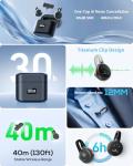 Wireless Lavalier Microphone for iPhone, iPad, Android - USB-C Plug Noise Cancelling Lapel Mini Mic with Charging Case, 30H Battery - Compact Clip-on Mic for YouTube, TikTok, Podcast, Video Recording