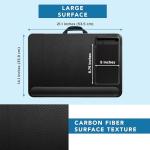LAPGEAR Home Office Pro Lap Desk with Wrist Rest, Mouse Pad, and Phone Holder - Black Carbon - Fits up to 15.6 Inch Laptops - Style No. 91598