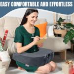 HOMBYS Extra Large Arm Rest Pillow for Adult Gaming,Lap Desk Pillow,Crochet Pillow for Lap Support,Foam Bed Rest Pillow for Reading (Dark Grey)