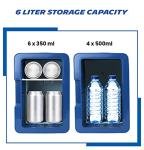 MICHELIN Mini Fridge - Refrigerator for Bedroom Office, Portable Table Top Beverage Cooler, 12V 110V Refrigerador For Drinks, Soda, Wines, Use In Car, Dorm, Outdoor, Patio, 8 Can