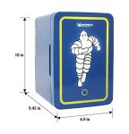 MICHELIN Mini Fridge - Refrigerator for Bedroom Office, Portable Table Top Beverage Cooler, 12V 110V Refrigerador For Drinks, Soda, Wines, Use In Car, Dorm, Outdoor, Patio, 8 Can