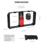 Taisioner Smartphone Video Rig Hand Girp Stabilizer Filmmaking Vlogging Case Phone Video Stabilizer with Cold Shoe for Film Maker Video Grapher Compatible with iPhone 15/14/13/12/ Pro Max and Android