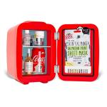 Cooluli Retro Coca-Cola Mini Fridge for Bedroom - Car, Office Desk & College Dorm Room - 4L/6 Can 12V Portable Cooler & Warmer for Food, Drinks & Skincare - AC/DC and Exclusive USB Option (Coke, Red)