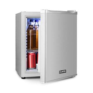 Klarstein Happy Hour – Mini bar, réfrigérateur à boissons, Compression, température de refroidissement : 5-15 °C, classe d'efficacité énergétique A, silencieux : 0 dB, lumière LED, 25 L, Argent