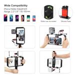 Taisioner Smartphone Video Rig Hand Girp Stabilizer Filmmaking Vlogging Case Phone Video Stabilizer with Cold Shoe for Film Maker Video Grapher Compatible with iPhone 15/14/13/12/ Pro Max and Android