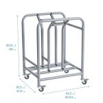 ECR4Kids The Surf Storage Rack, Stores 10 Portable Lap Desks, Flexible Seating, Silver