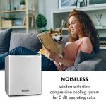 Klarstein Happy Hour – Mini bar, réfrigérateur à boissons, Compression, température de refroidissement : 5-15 °C, classe d'efficacité énergétique A, silencieux : 0 dB, lumière LED, 25 L, Argent
