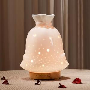 160ML Ceramic Diffuser for Essential Oils Lucky Bag Aromatherapy Diffuser Ultrasonic Cool Mist Humidifier with Intermittent Mist Modes Waterless Auto Off for Room Office